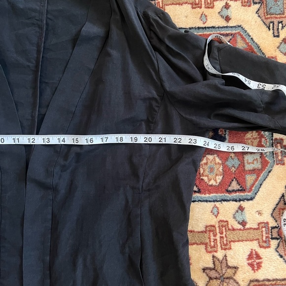 Nurture black silk cotton kimono cardigan drape batwing top blouse XL - Picture 5 of 8